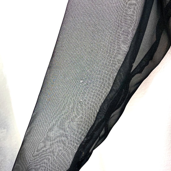 VINTAGE Wear On Earth Shiny Sheer Button Down Top - Picture 3 of 6